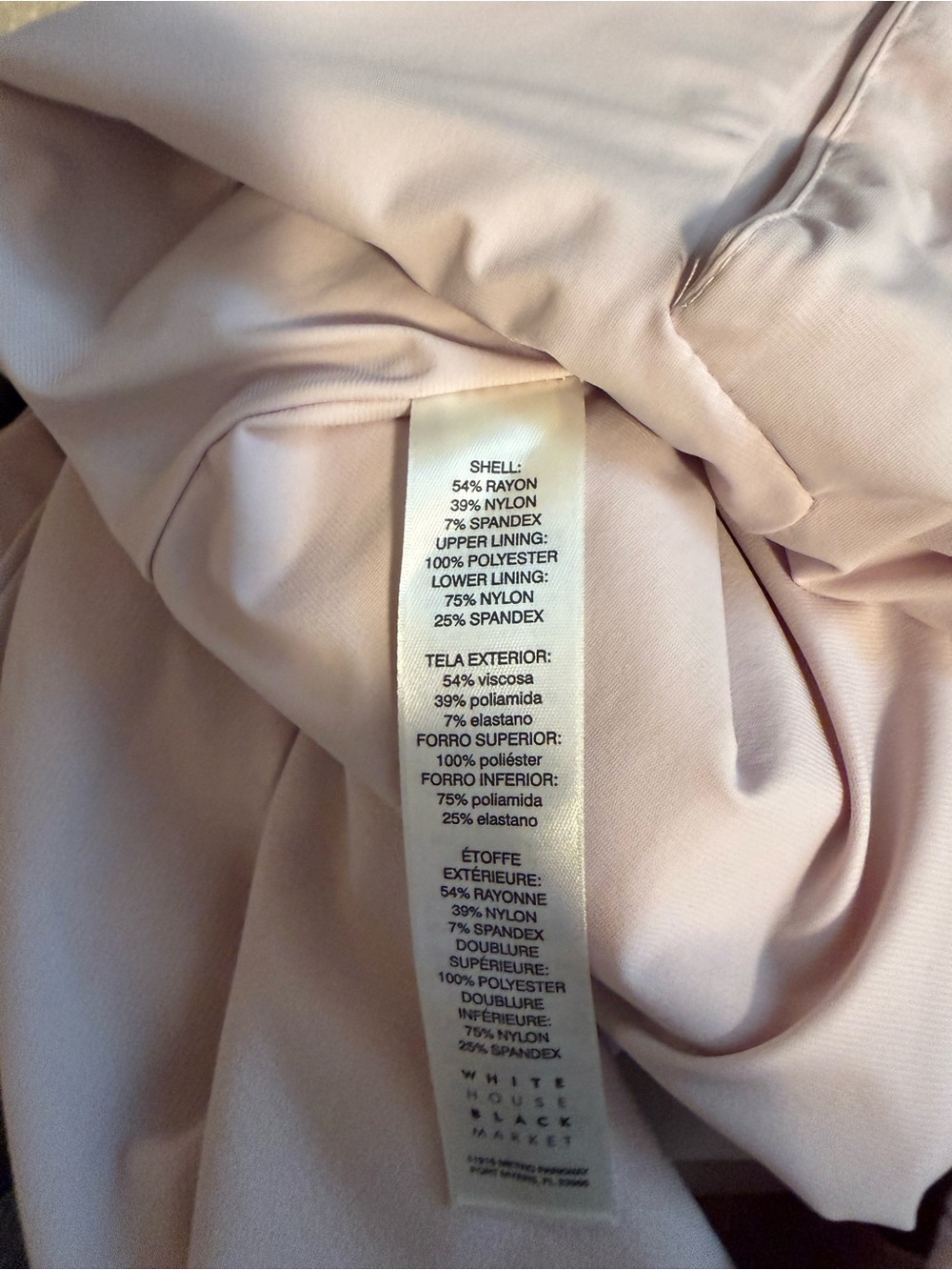 White House Black Market Sleeveless V-Neck Sheath Dress in Light Blush - Picture 5 of 5